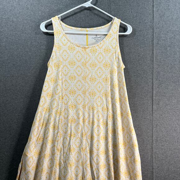 Cuddl Duds Petite Flexwear Paneled Maxi Dress Yellow Eyelet, Petite Small - Picture 4 of 11